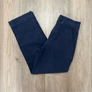 Everlane Organic Cotton Navy Straight Leg Pants Womens Size 0